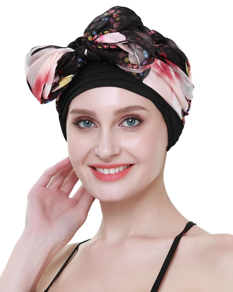 FocusCare Chemo Hair Turban For Cancer Women HeadWrap Scarves Long Hair Wig Accessories - Image 2